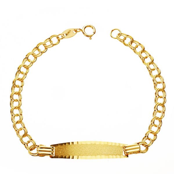 18K Pulsera Oro Amarillo Esclava Hungara 13Cm