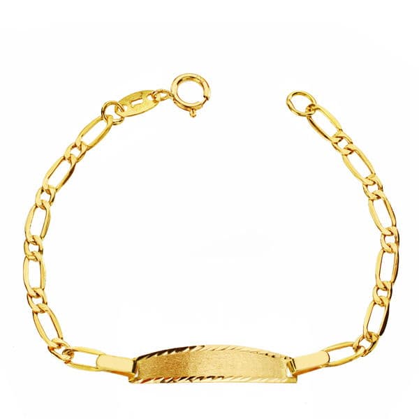 18K Pulsera Esclava Oro Amarillo 1ª Postura 1X1 12Cm