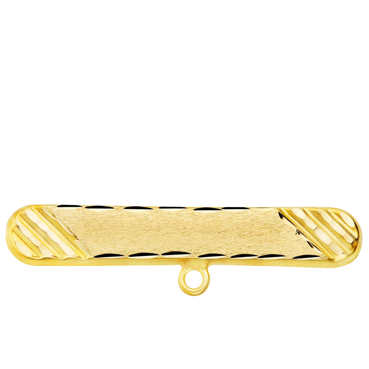 18K Alfiler Oro Amarillo Tallado 30X5 Mm