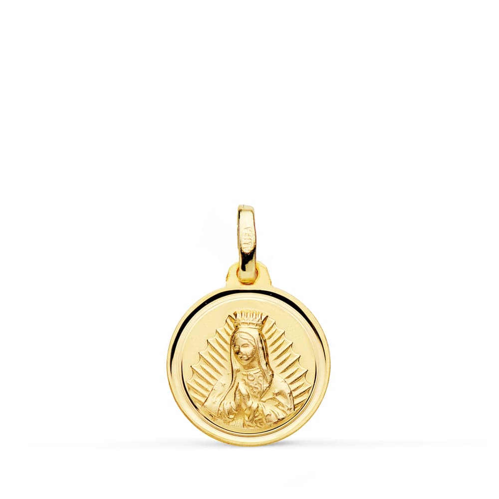 18K MEDALLA ORO AMARILLO VIRGEN DE GUADALUPE 14 MM