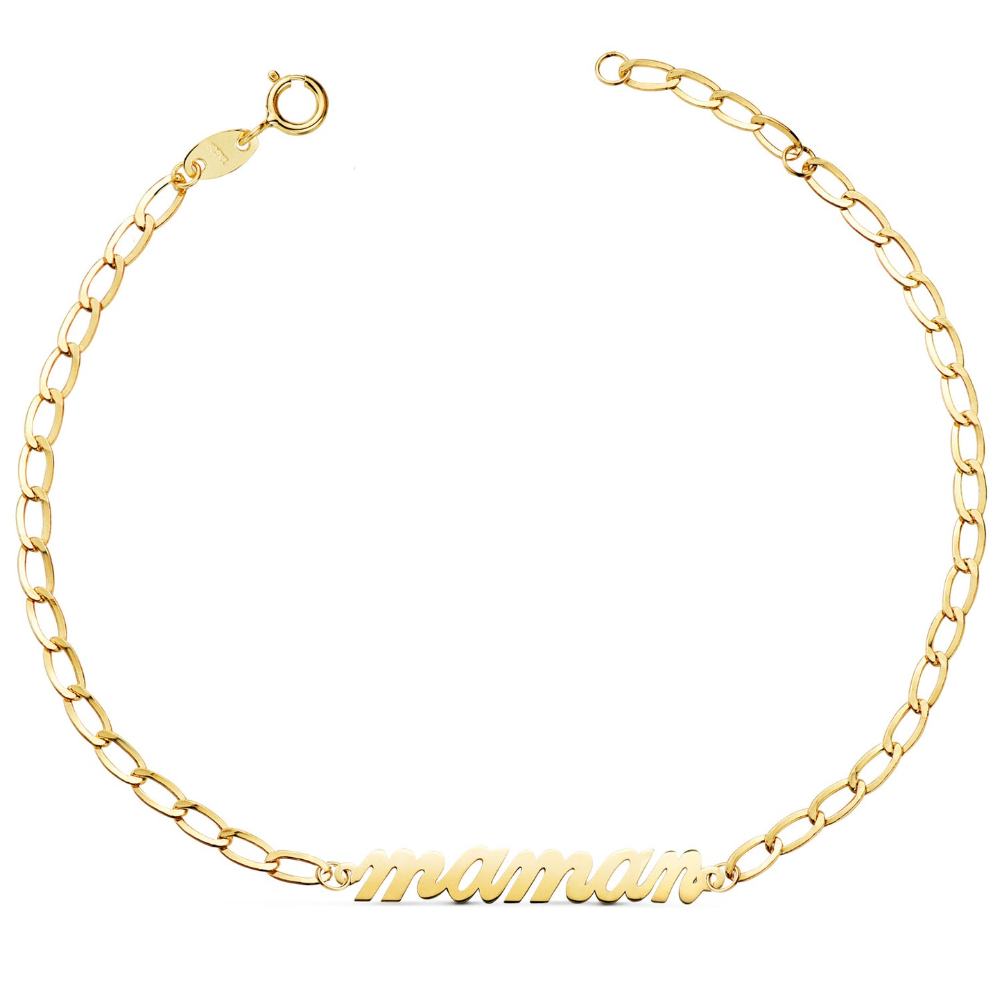 18K Pulsera Oro Amarillo Maman Cadena Bilbao 2.5Mm. Largo: 20Cm