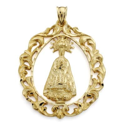 18K MEDALLA ORO AMARILLO VIRGEN DE LA ASUNCION 43X35 MM