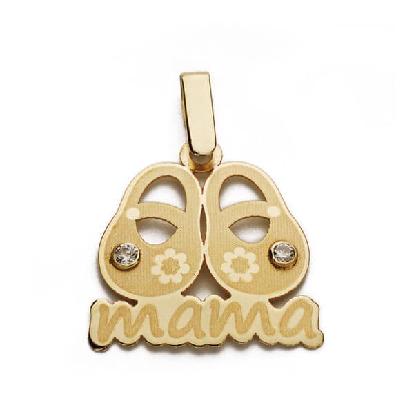 9K Colgante Oro Amarillo Madre. 18X17 Mm