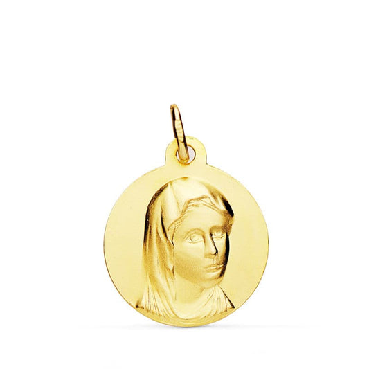 18K MEDALLA ORO AMARILLO MARIA FRANCESA 16 MM