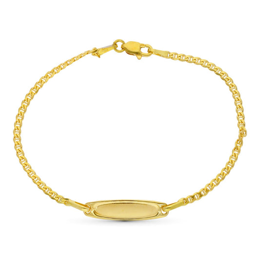18K Esclava Oro Amarillo Ancla 17Cm