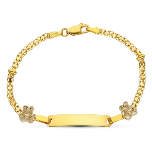 18K Esclava Oro Amarillo Oso S 16Cm