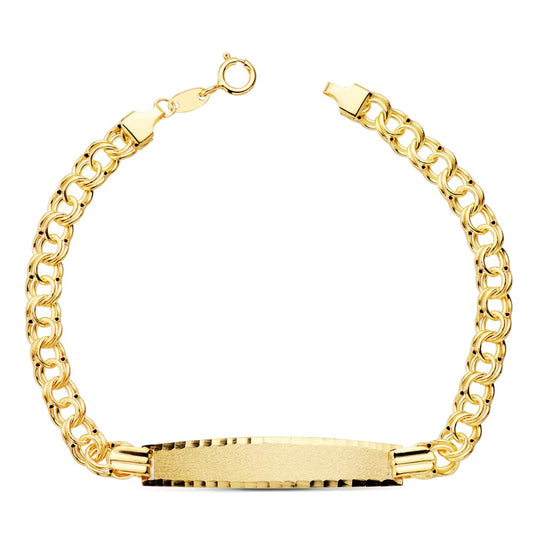 18K Pulsera Esclava Hungara Oro Amarillo 18.5 Cm