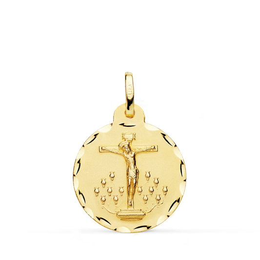 18K MEDALLA ORO AMARILLO CRISTO DE LA LAGUNA 20 MM