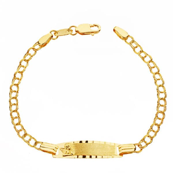 18K Puplsera Oro Amarillo Esclava Hungara 12.5 Cm 2.5 Mm