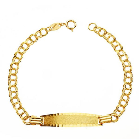 18K Pulsera Oro Amarillo Esclava Hungara 13Cm
