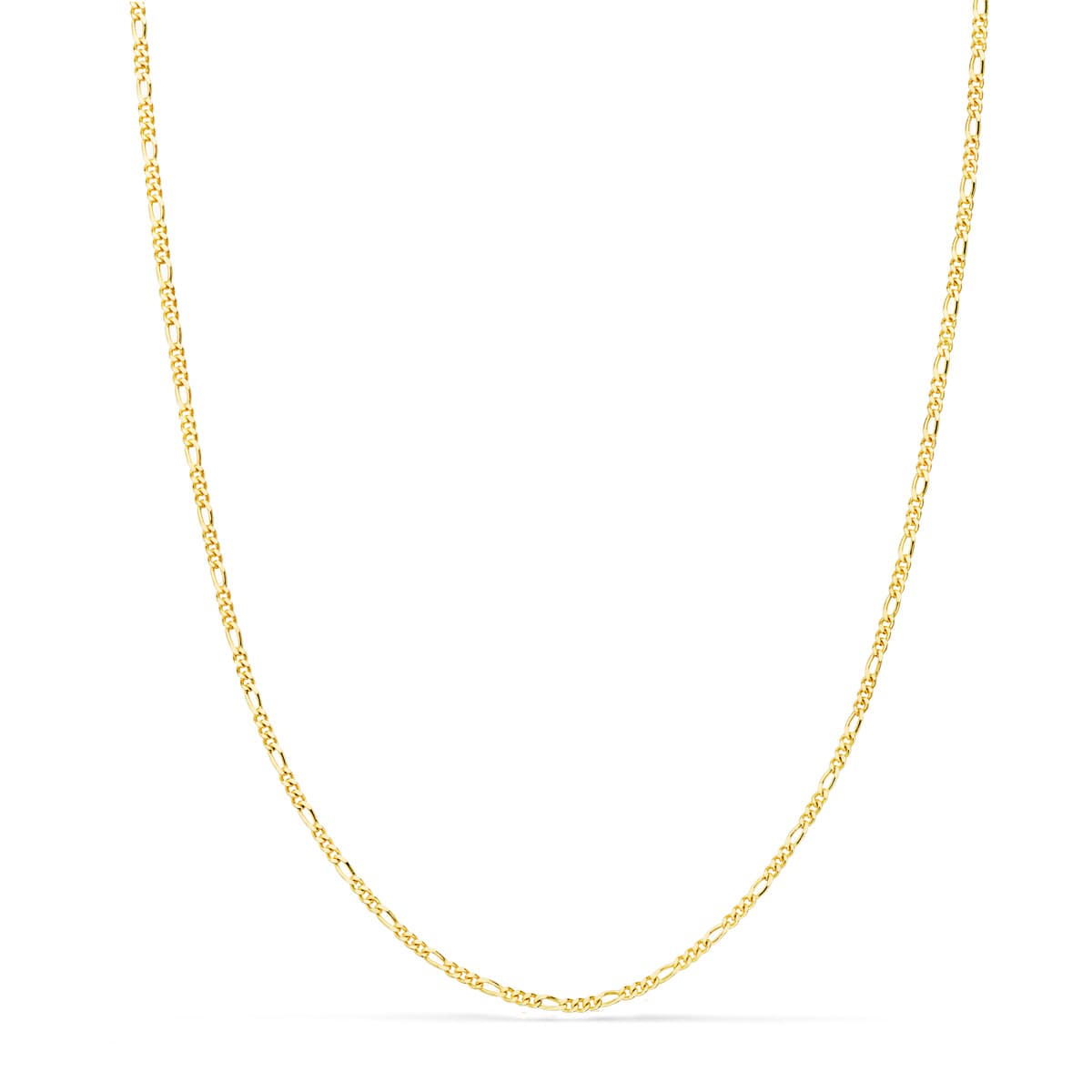 18K Cadena Oro Amarillo Maciza Cartier 3X1. Largo 45Cm Ancho 1 Mm