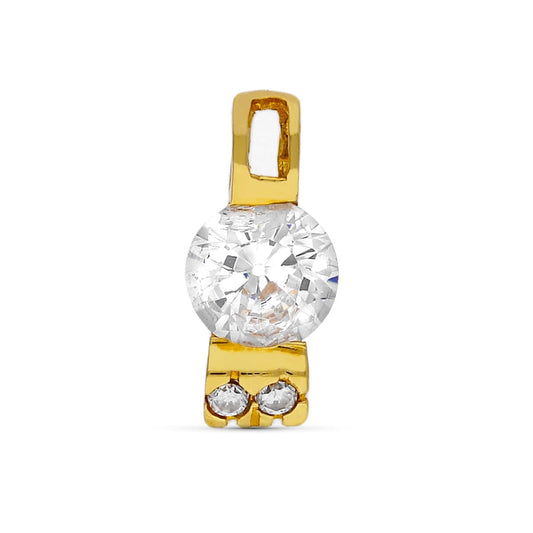 18K Colgante Oro Amarillo Circonita 11X5 Mm