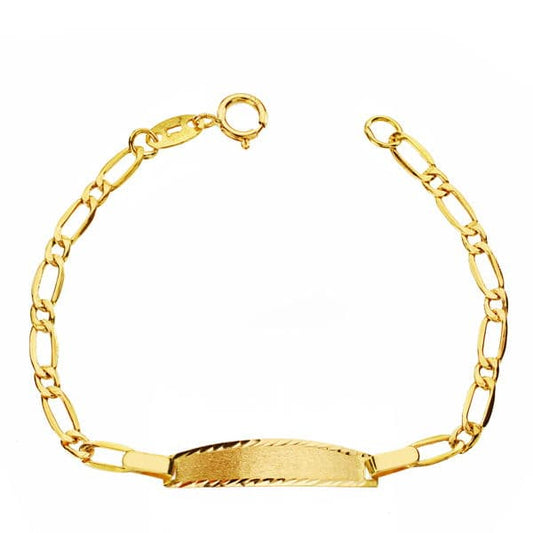 18K Pulsera Esclava Oro Amarillo 1ª Postura 1X1 12Cm