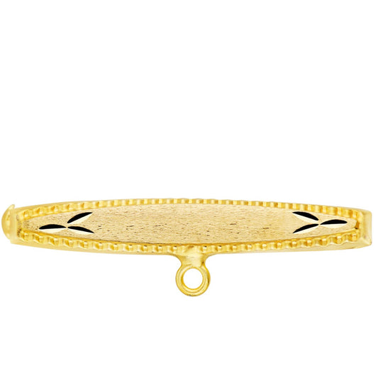 18K Alfiler Oro Amarillo Tallado 30X5 Mm