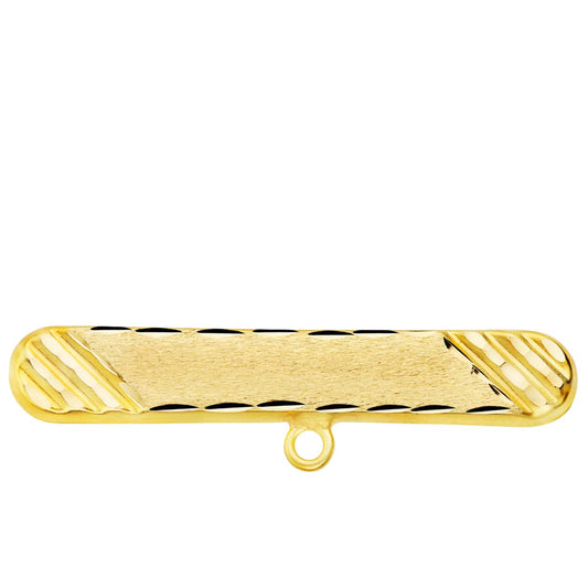 18K Alfiler Oro Amarillo Tallado 30X5 Mm