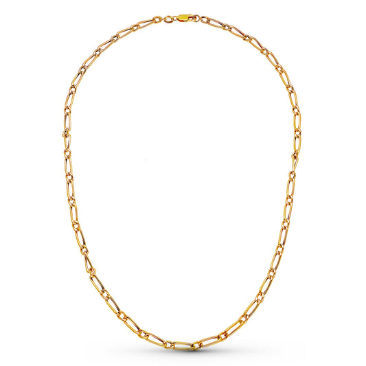 18K Cadena Oro Amarillo Cartier Hueca 50Cm 4 Mm