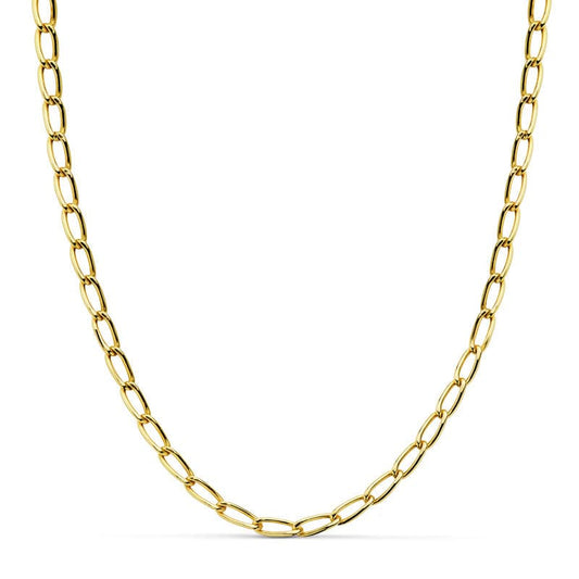 18K Cadena Oro Amarillo Bilbao Hueca 4 Mm -50Cm