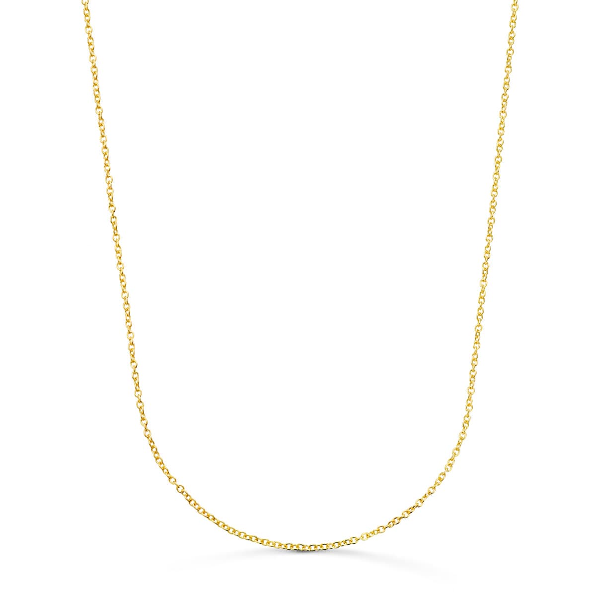 18K Cadena Oro Amarillo Rolo Maciza Ancho: 1,2Mm Largo: 40Cm