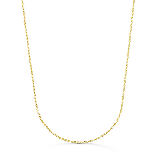 18K Cadena Oro Amarillo Rolo Maciza Ancho: 1,2Mm Largo: 40Cm