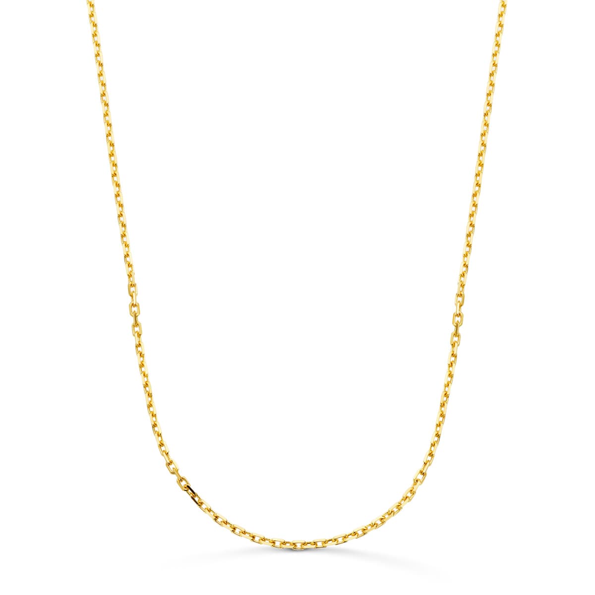 18K Cadena Forzada Maciza Oro Amarillo Ancho:1.9Mm Largo: 60Cm