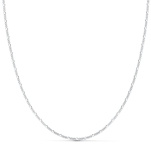 18K Cadena Maciza Oro Blanco Cartier 3X1. 1 Mm 45Cm