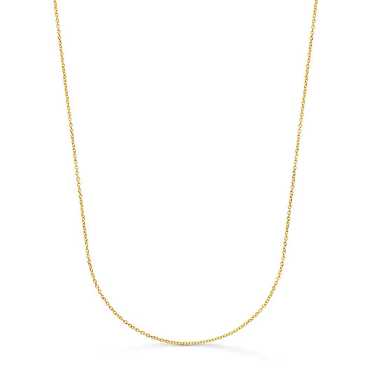 18K Cadena Oro Amarillo Rolo Maciza Ancho: 1Mm Largo: 40Cm