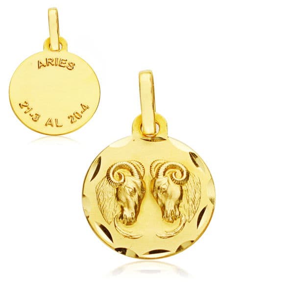 9K Horoscopo Oro Amarillo 13 Mm Aries