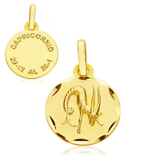 9K Horoscopo Oro Amarillo 13 Mm Capricornio
