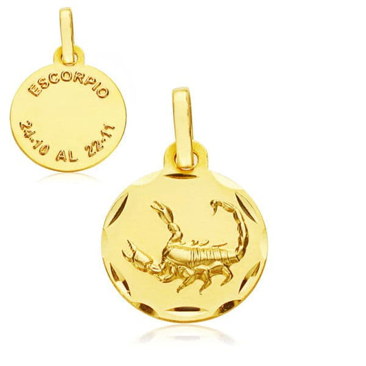 9K Horoscopo Oro Amarillo 13 Mm Escorpio