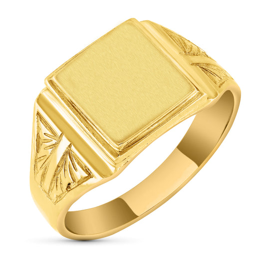 18K Sello Oro Amarillo Macizo Cadete