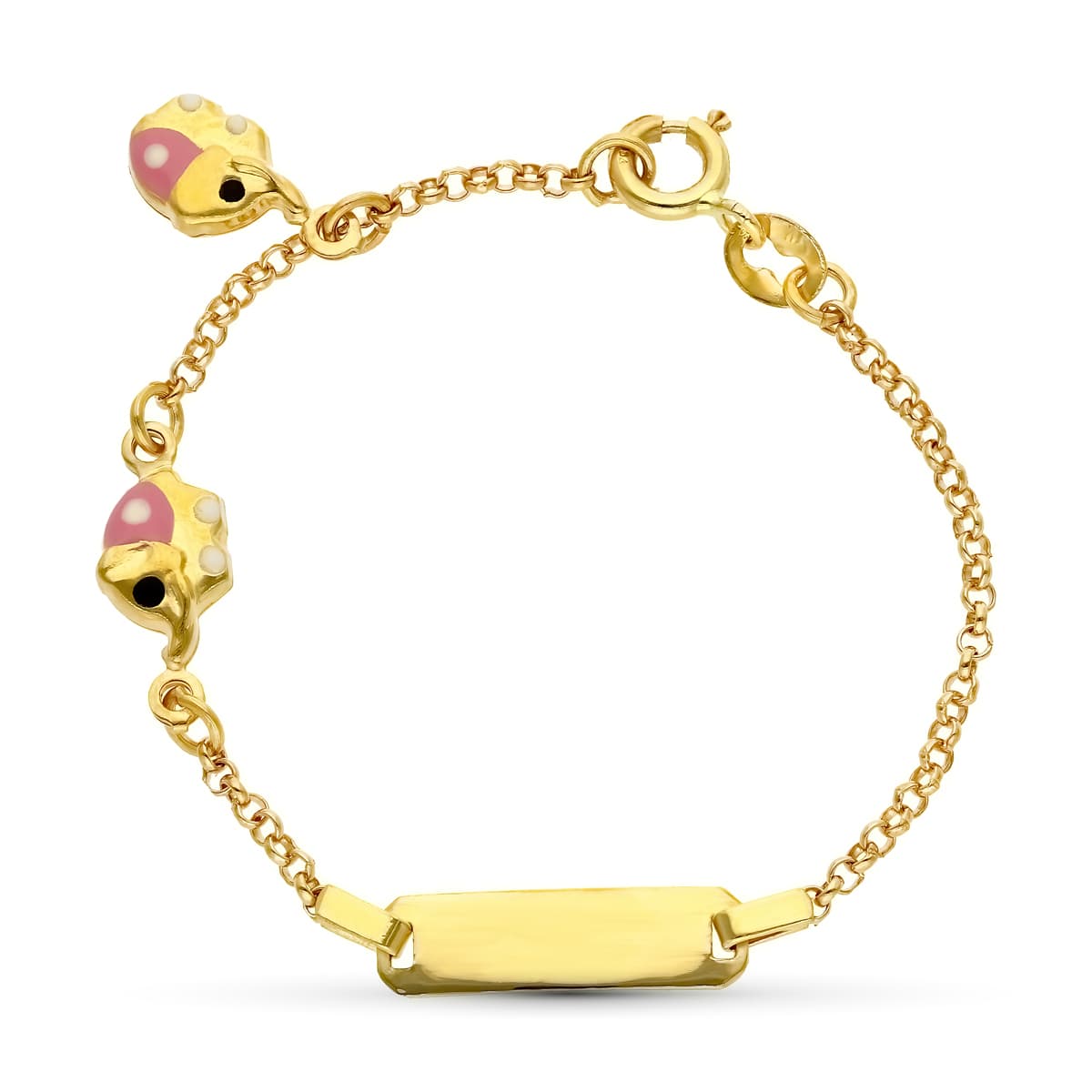 18K Esclava Oro Amarillo Elefantes. 13Cm
