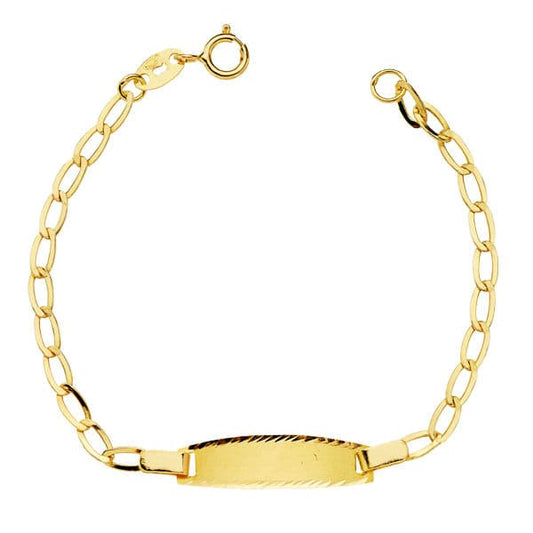 18K Pulsera Esclava Oro Amarillo Hueca Bilbao 14.5 Cm