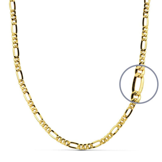 18K Cadena Oro Amarillo Cartier 50Cm Hueca 3 Mm