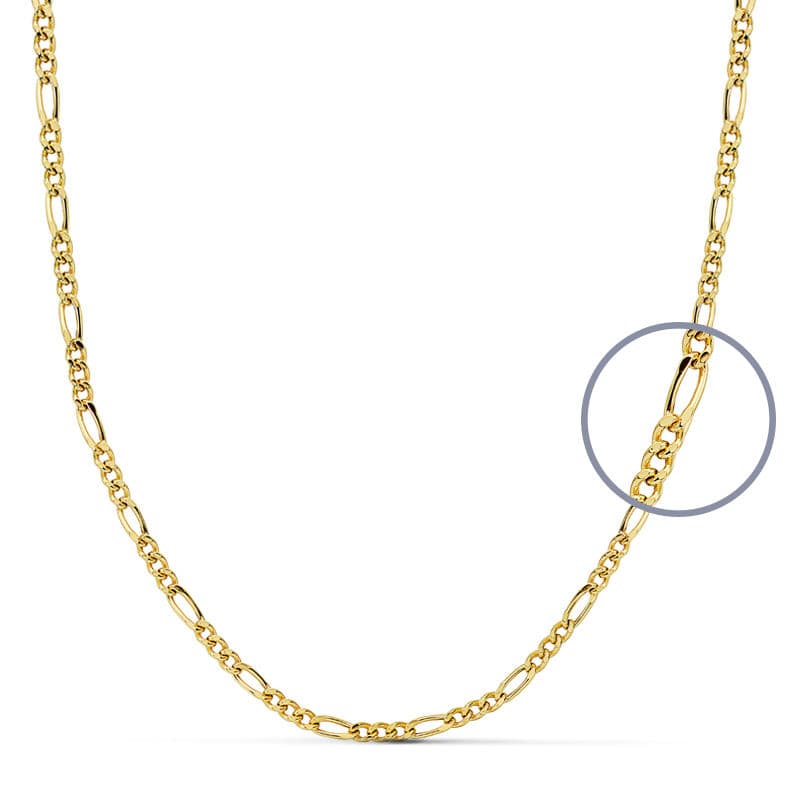 18K Cadena Cartier Oro Amarillo 40Cm Hueca 2 Mm