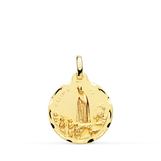 18K MEDALLA ORO AMARILLO VIRGEN DE FATIMA 18 MM