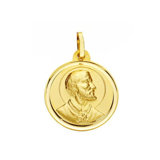18K MEDALLA ORO AMARILLO SAN FRANCISCO JAVIER 18 MM