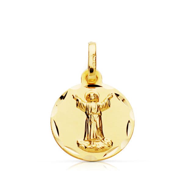 9K Medalla Oro Amarillo Niño Divino 9K 14 Mm