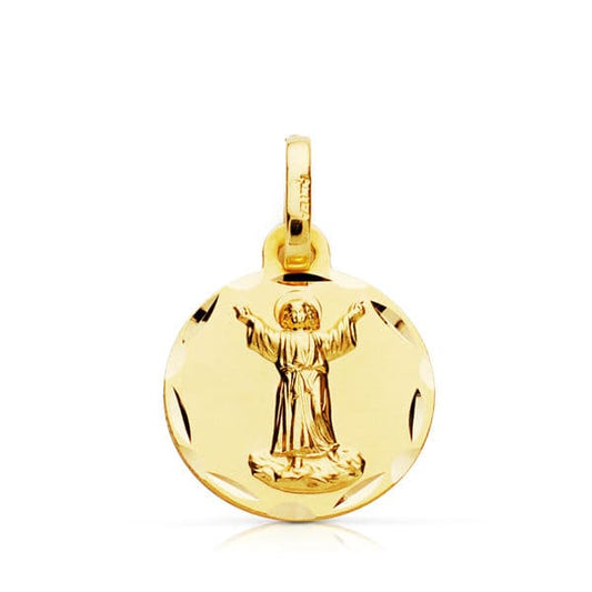 9K Medalla Oro Amarillo Niño Divino 9K 14 Mm