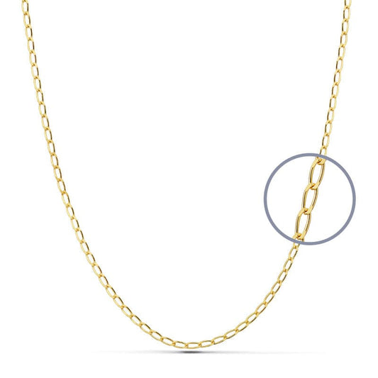 9K Cadena Oro Amarillo Bilbao 50Cm 2 Mm