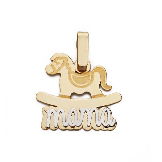 9K Colgante Oro Amarillo Madre. 17X16 Mm