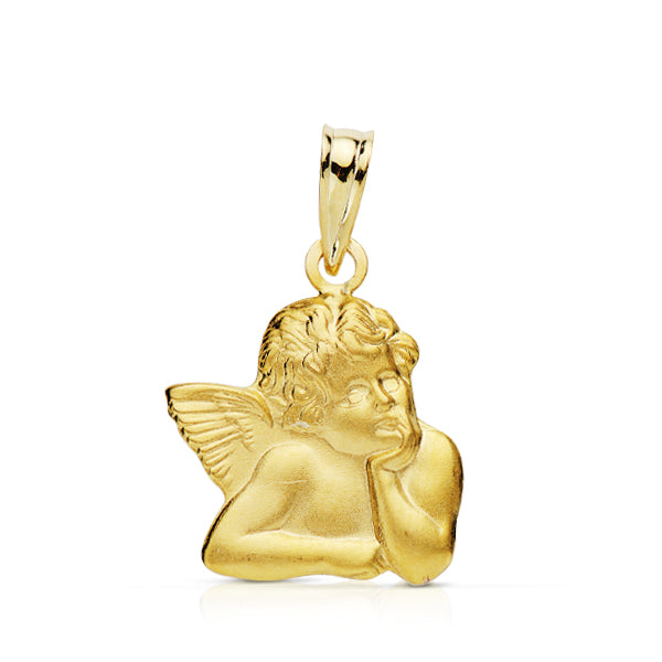 9K MEDALLA ANGEL ORO AMARILLO SILUETA 9K 16X14 MM