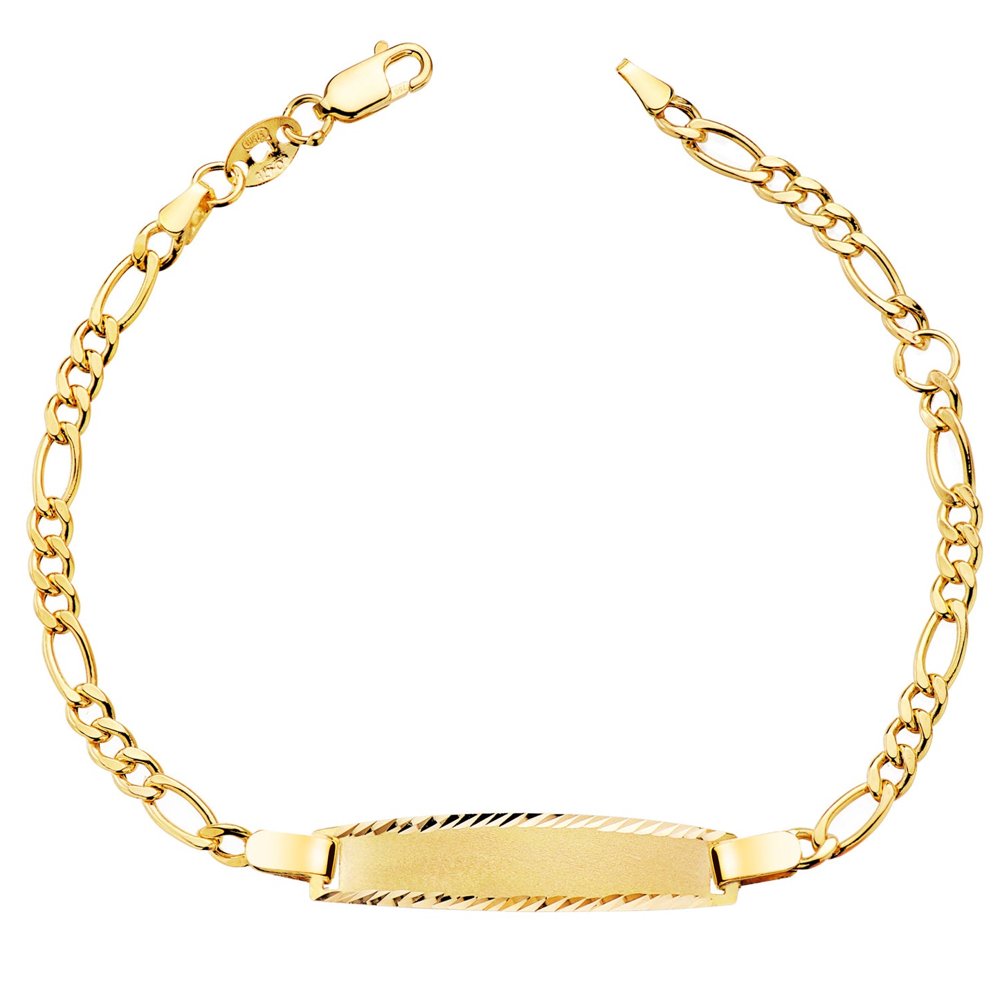 9K Esclava Oro Amarillo Hueca Cartier 3X1. Placa Chapa: 28X6Mm. Largo: 14,5 3Cm