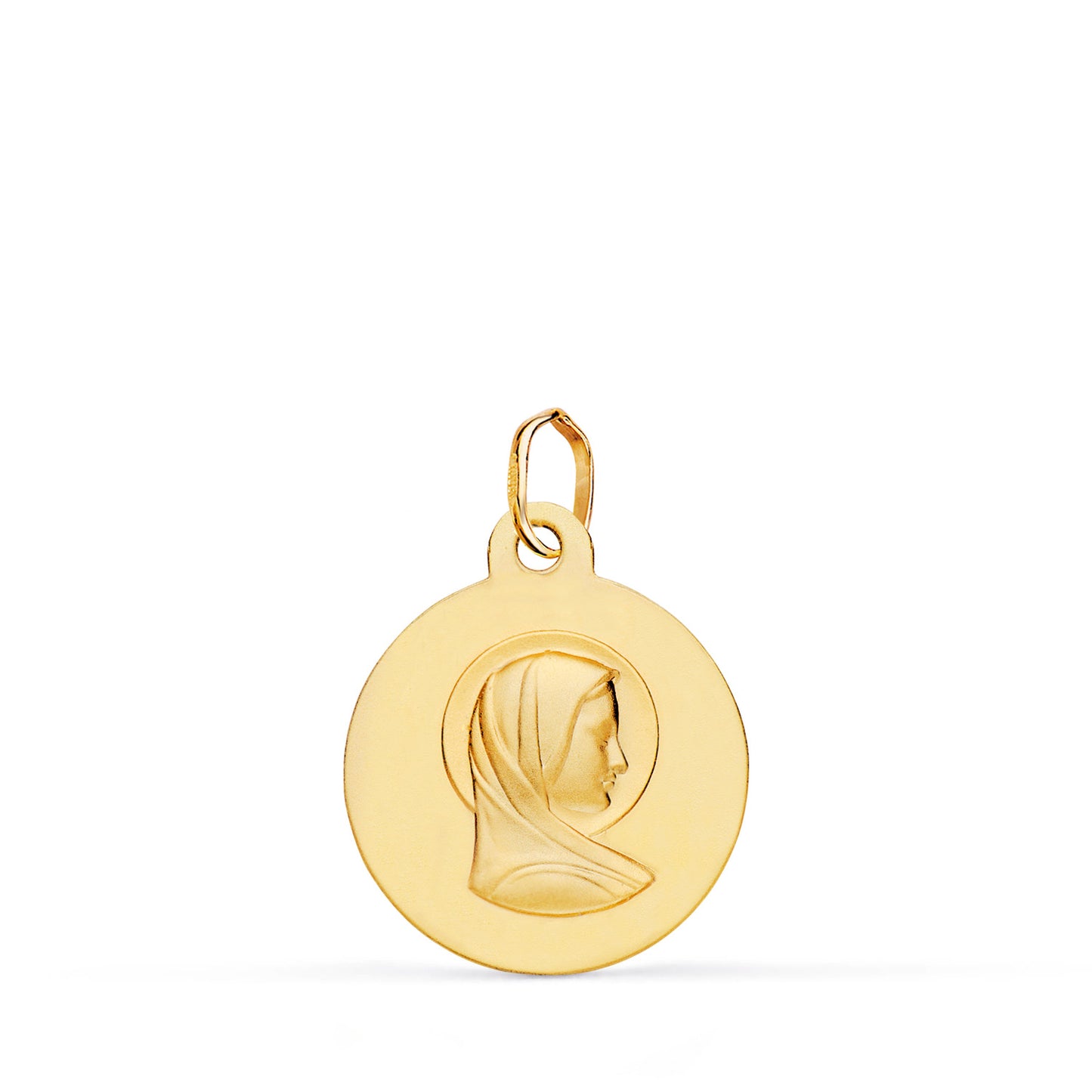9K MEDALLA ORO AMARILLO MARIA FRANCESA MATIZADA 16MM