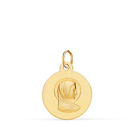 9K MEDALLA ORO AMARILLO MARIA FRANCESA MATIZADA 16MM