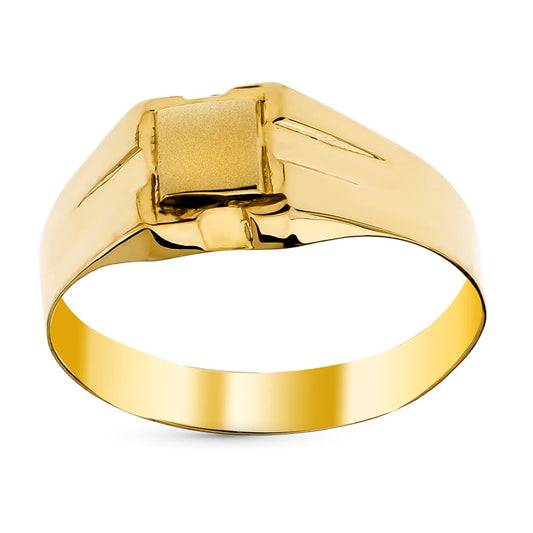 9K Sello Bebe Oro Amarillo Hueco Tallado. Zona Gradado: 3,5 X 3,5Mm