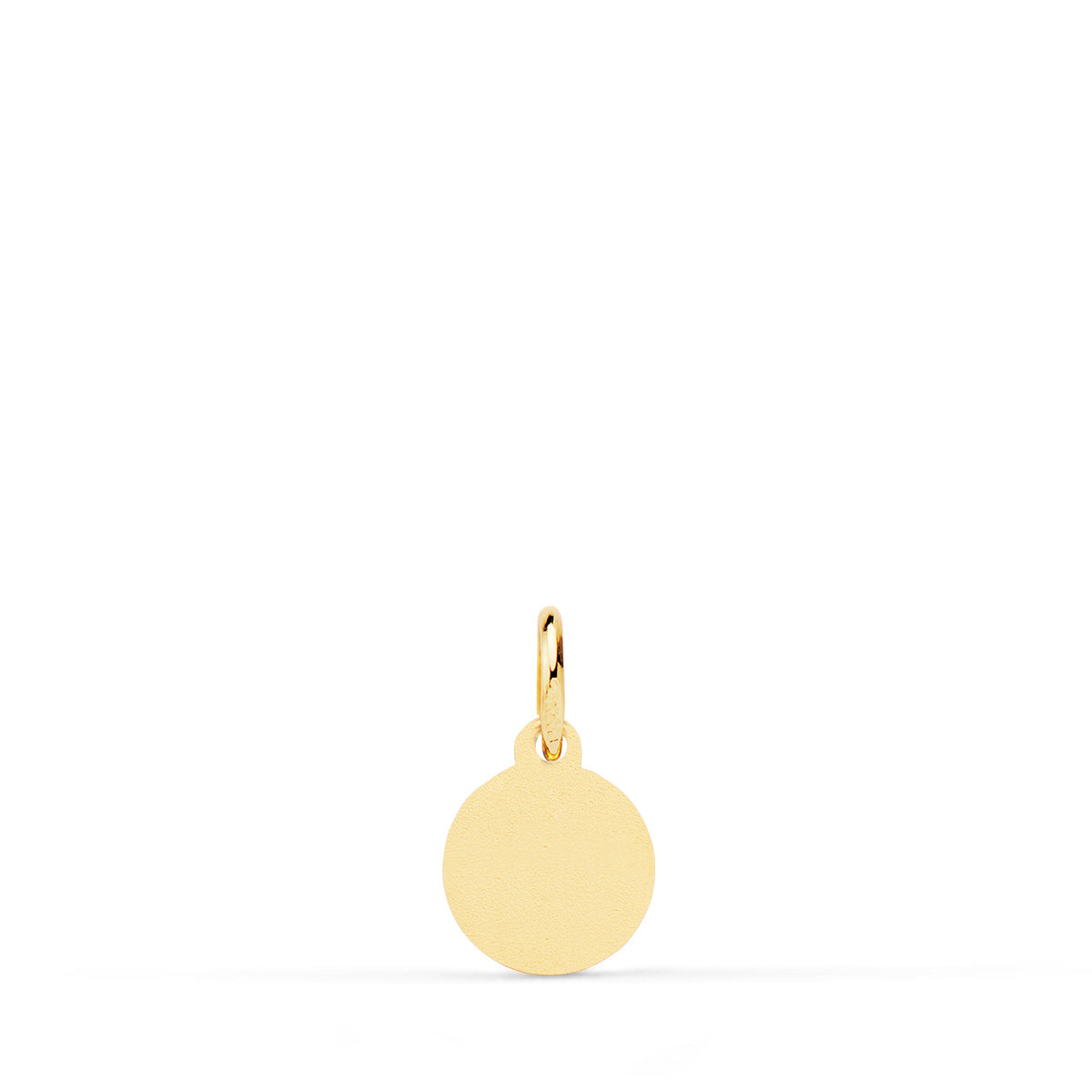 18K MEDALLA ORO AMARILLO MINI VIRGEN DEL MAR BORDES TALLADOS 8 MM