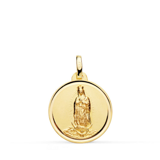 18K MEDALLA ORO AMARILLO VIRGEN DE GUADALUPE BISEL 18 MM