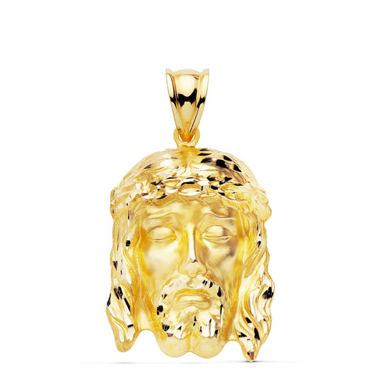 9K Colgante Cristo De La Buena Muerte Oro Amarillo 30X22 Mm