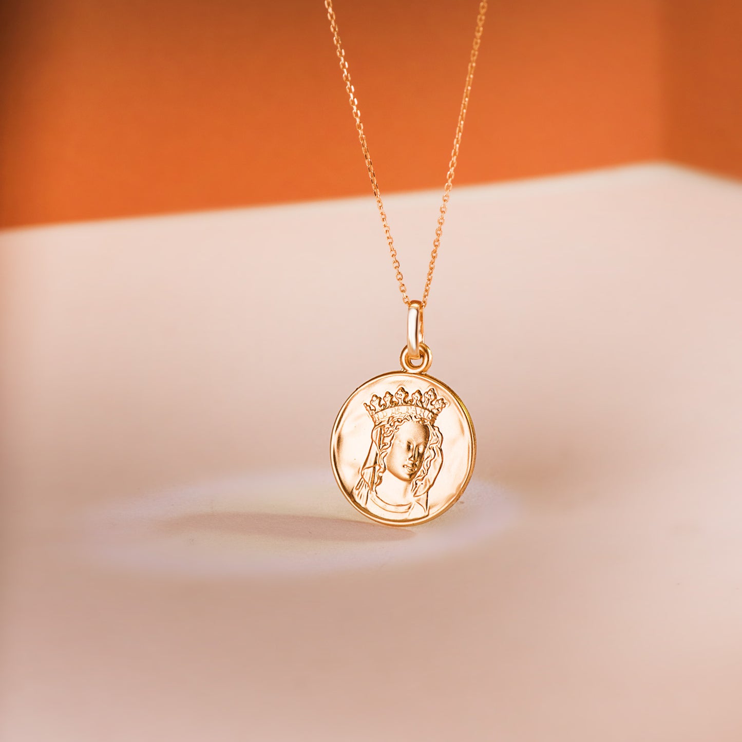 18K MEDALLA ORO AMARILLO NOTRE DAME DE PARIS 20 MM